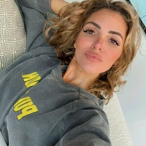 VINTAGE RARE Gray Pulp Fiction CREW SWEATSHIRT JUMPER FROM 1994 SIZE M OR SO